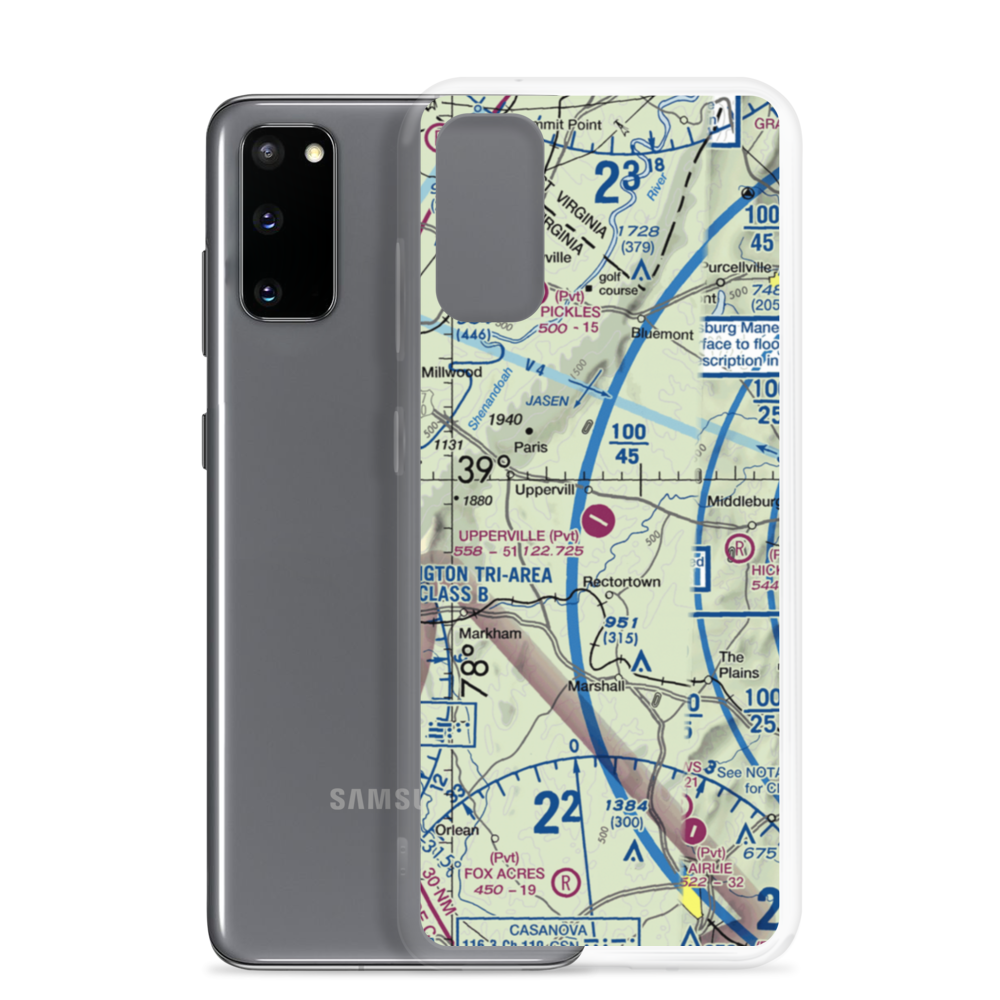 Upperville Airport (2VG2) VFR Sectional Samsung Case Samsung Galaxy S20 model shown