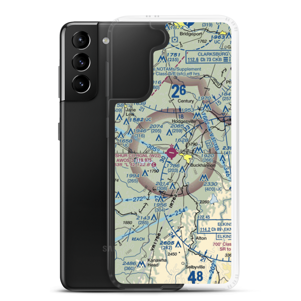 Upshur County Regional Airport (W22) VFR Sectional Samsung Case Samsung Galaxy S21 Plus model shown