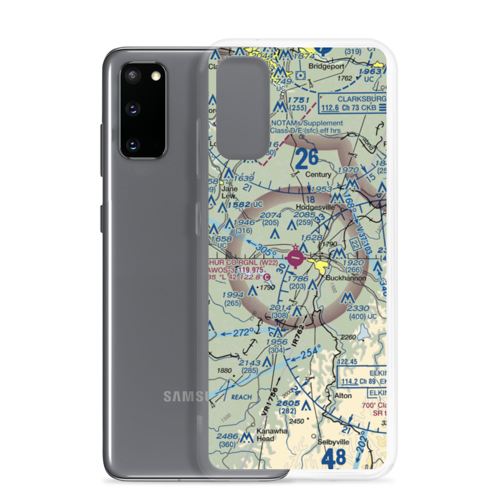 Upshur County Regional Airport (W22) VFR Sectional Samsung Case Samsung Galaxy S20 model shown