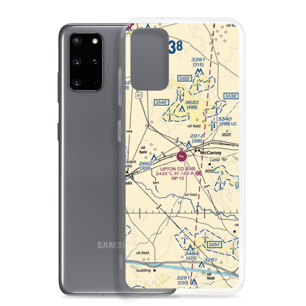 Upton County Airport (E48) VFR Sectional Samsung Case Samsung Galaxy S20 Plus model shown