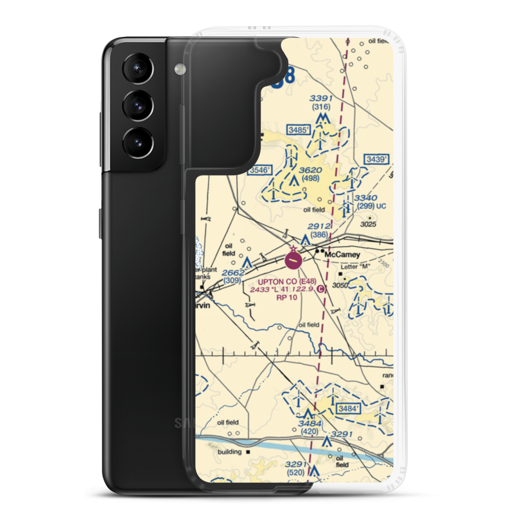 Upton County Airport (E48) VFR Sectional Samsung Case Samsung Galaxy S21 Plus model shown
