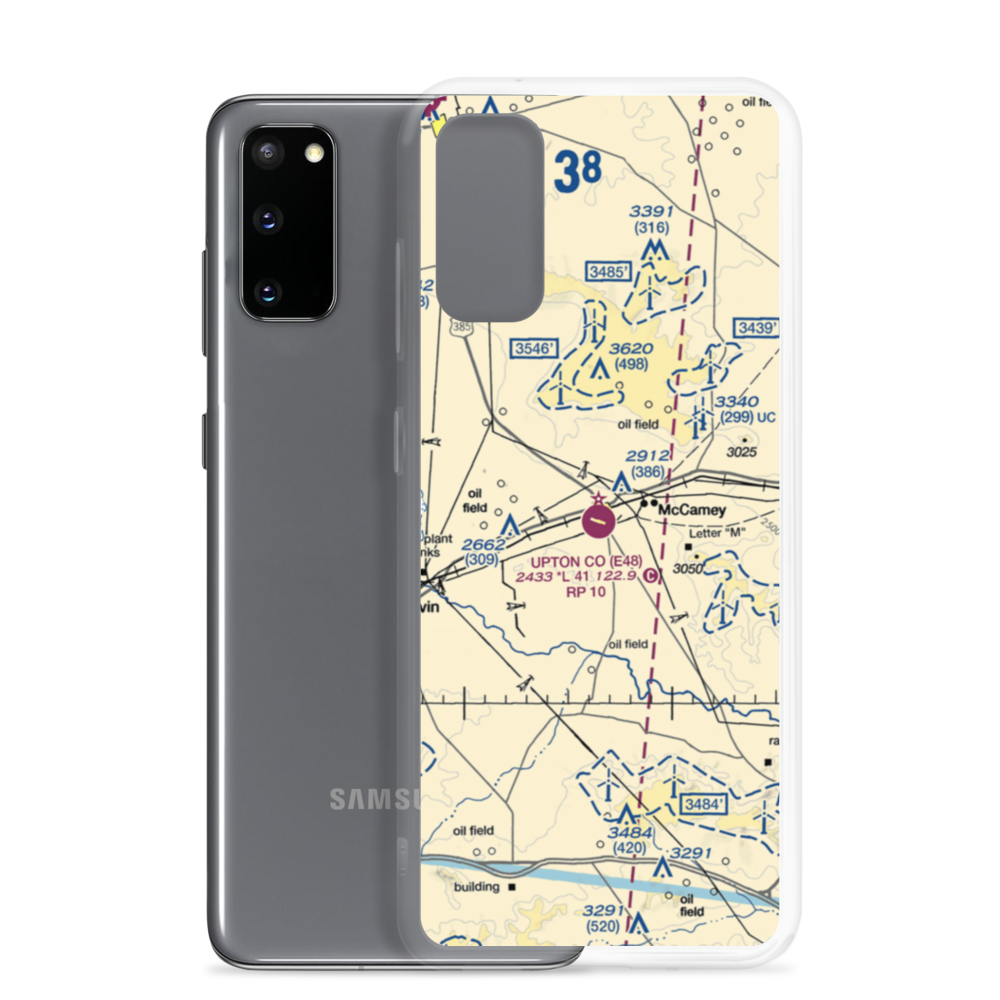 Upton County Airport (E48) VFR Sectional Samsung Case Samsung Galaxy S20 model shown