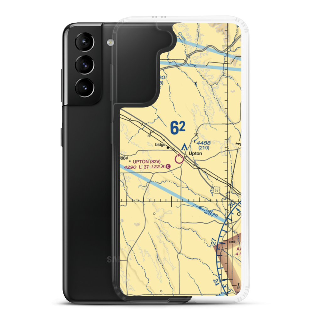 Upton Municipal Airport (83V) VFR Sectional Samsung Case Samsung Galaxy S21 Plus model shown