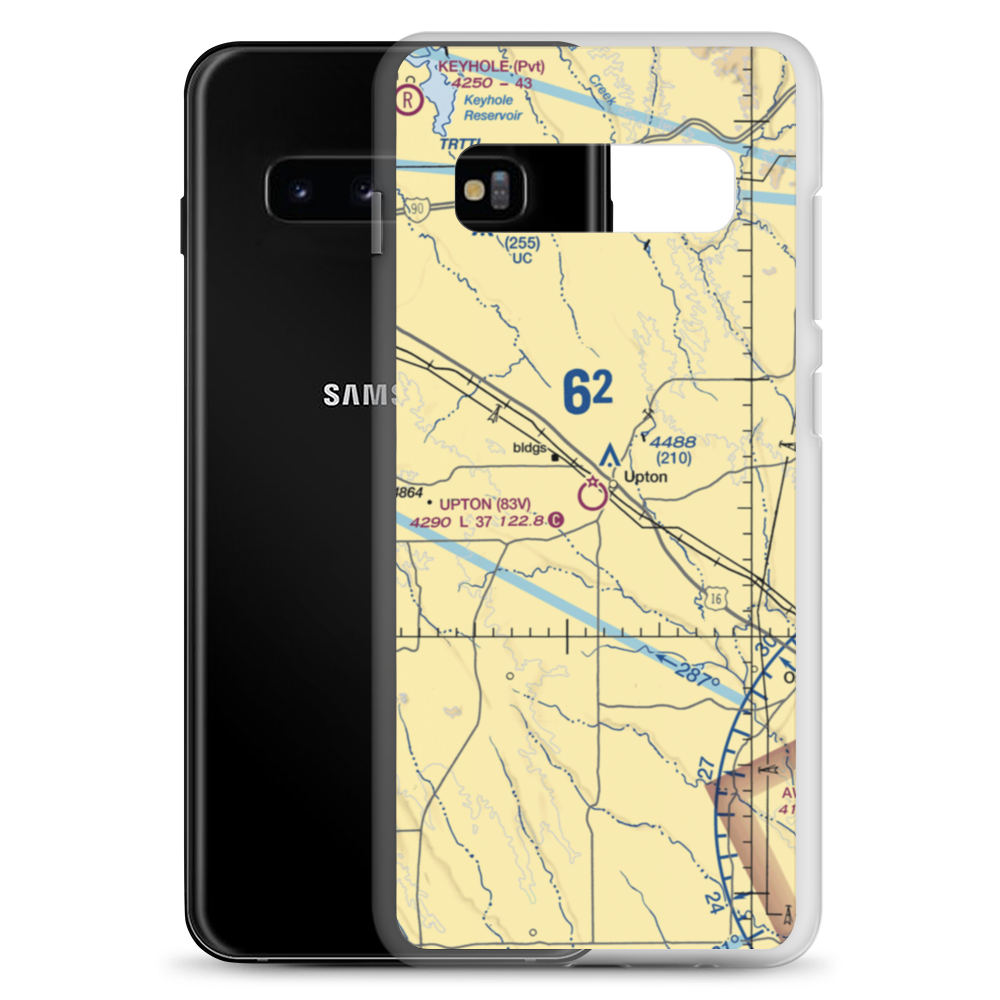 Upton Municipal Airport (83V) VFR Sectional Samsung Case Samsung Galaxy S10+ model shown