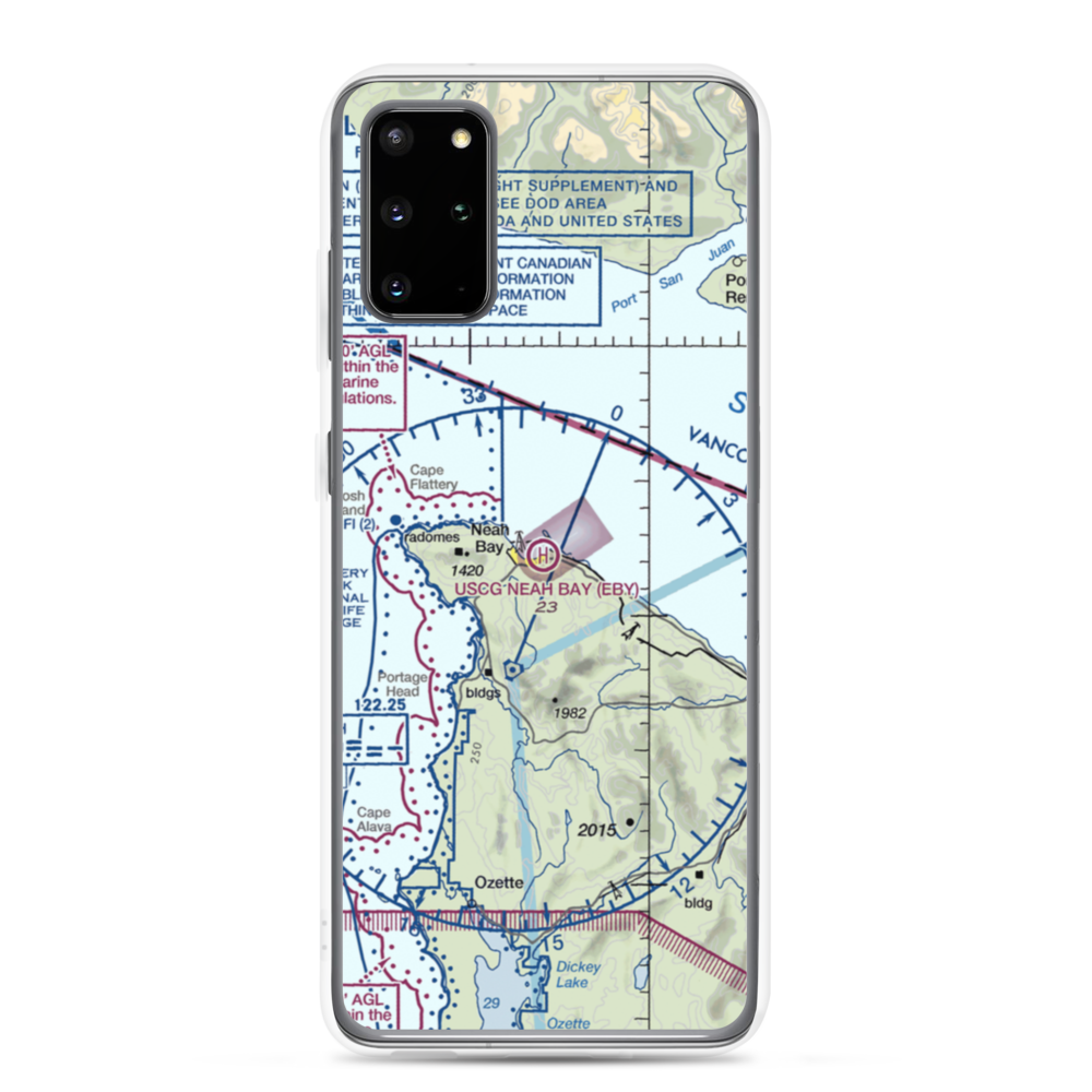 US Coast Guard Station Neah Bay Heliport (EBY) VFR Sectional Samsung Case Samsung Galaxy S20 Plus model shown