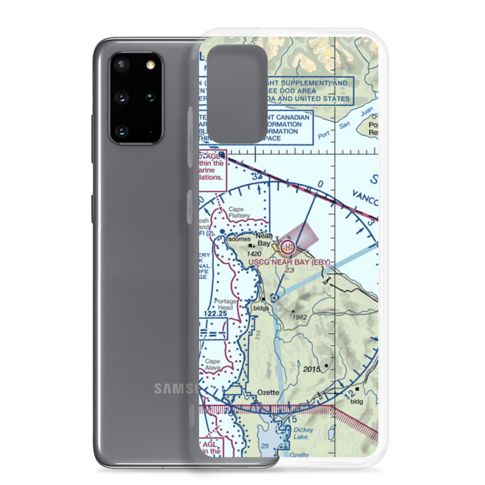 US Coast Guard Station Neah Bay Heliport (EBY) VFR Sectional Samsung Case Samsung Galaxy S20 Plus model shown