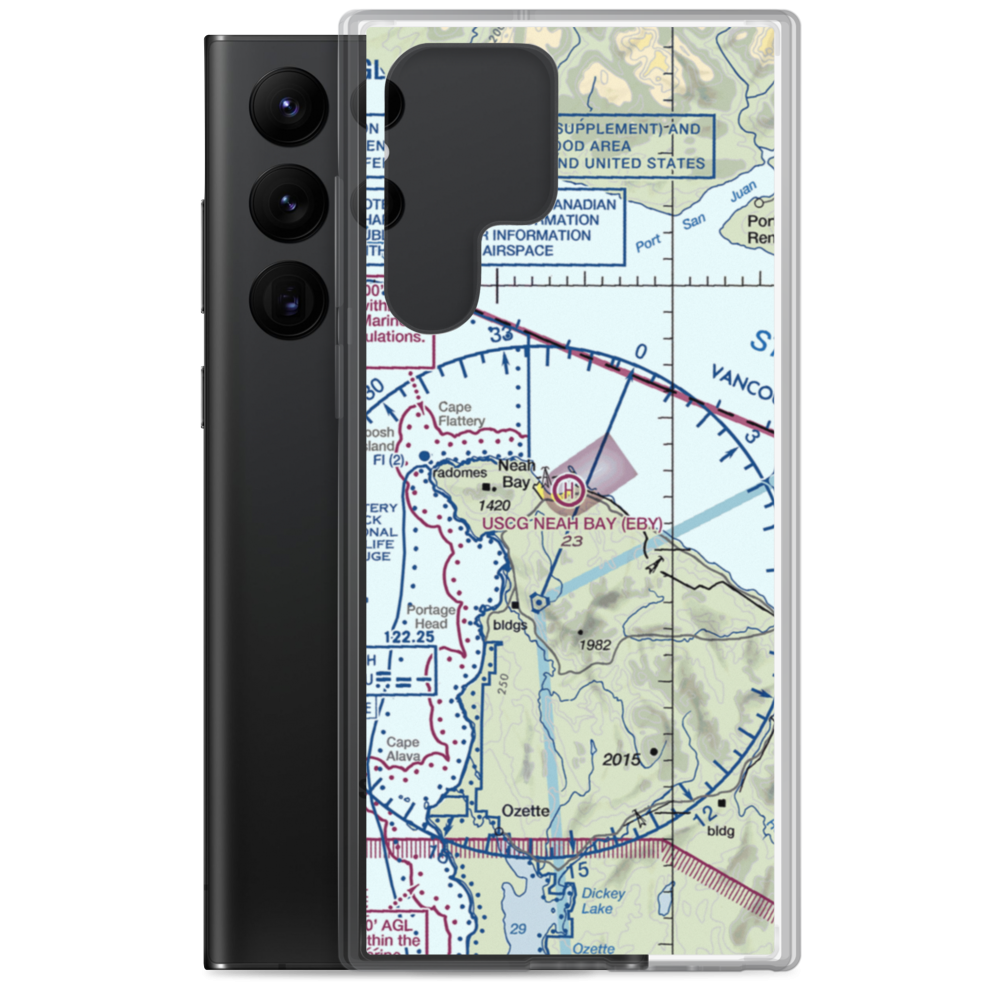 US Coast Guard Station Neah Bay Heliport (EBY) VFR Sectional Samsung Case Samsung Galaxy S22 Ultra model shown