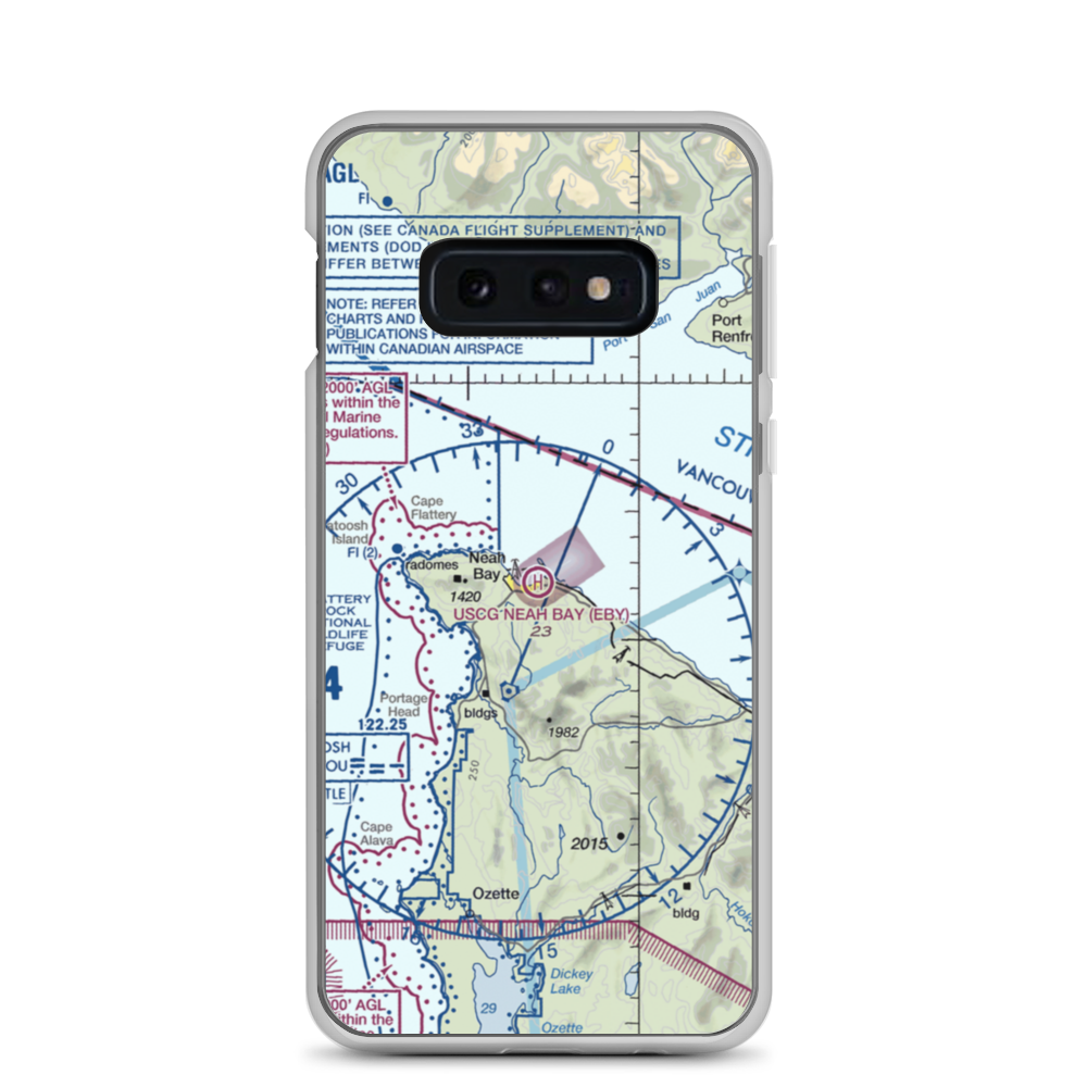 US Coast Guard Station Neah Bay Heliport (EBY) VFR Sectional Samsung Case Samsung Galaxy S10e model shown