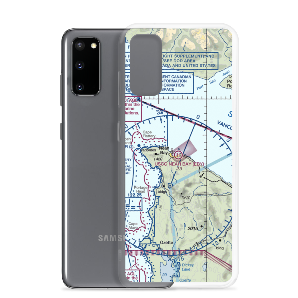US Coast Guard Station Neah Bay Heliport (EBY) VFR Sectional Samsung Case Samsung Galaxy S20 model shown