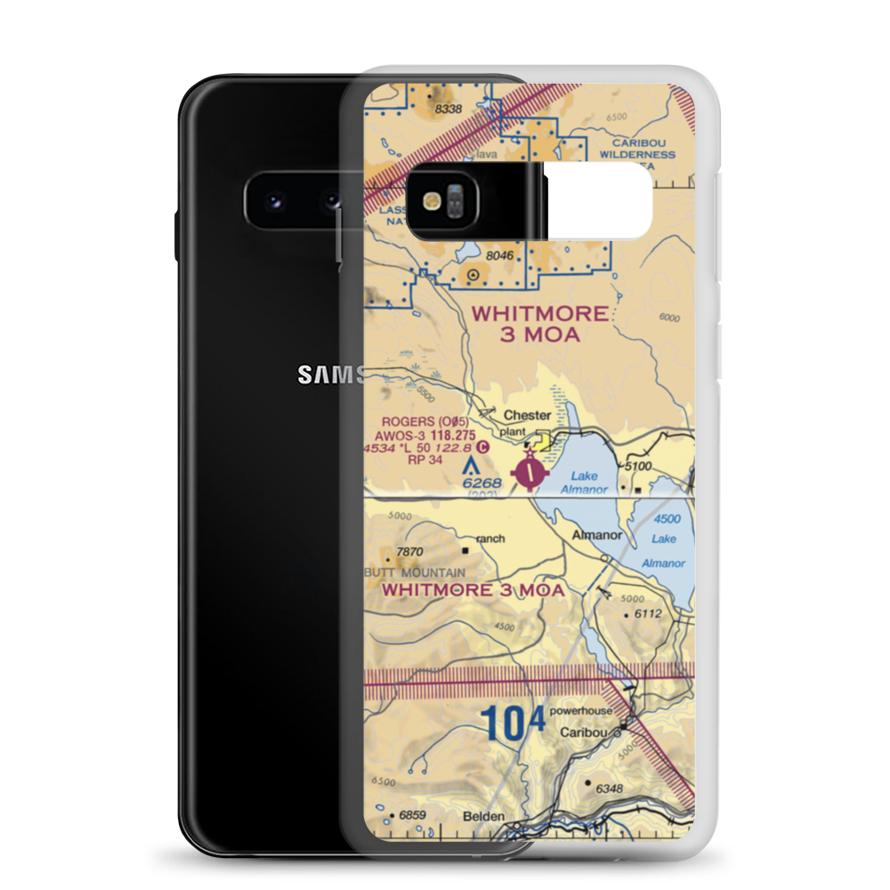 US Forest Service Chester Heliport (5Q2) VFR Sectional Samsung Case Samsung Galaxy S10 model shown