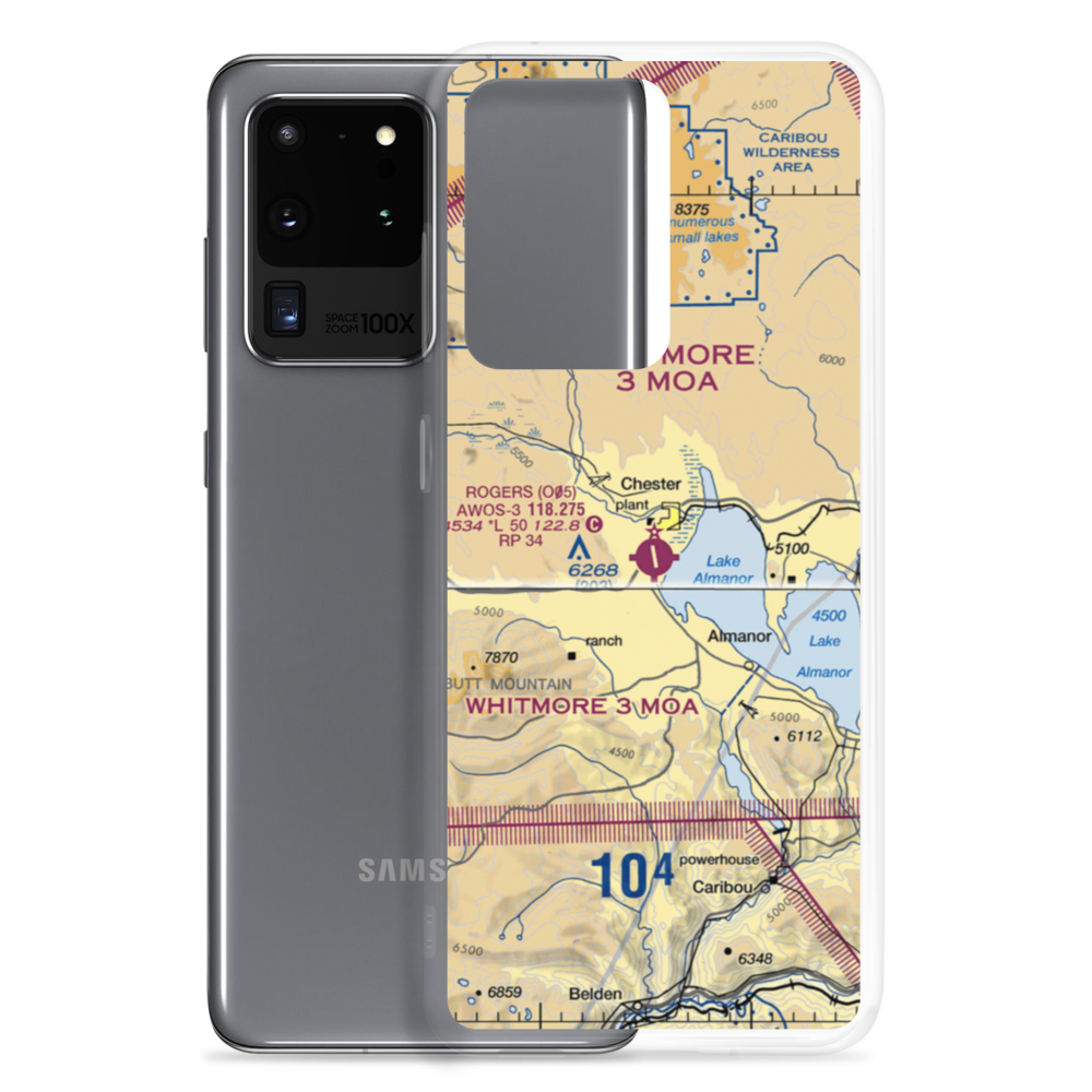 US Forest Service Chester Heliport (5Q2) VFR Sectional Samsung Case Samsung Galaxy S20 Ultra model shown