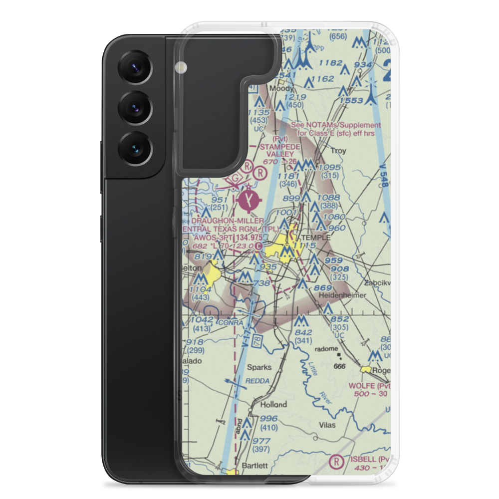 Vac Heliport (92R) VFR Sectional Samsung Case Samsung Galaxy S22 Plus model shown