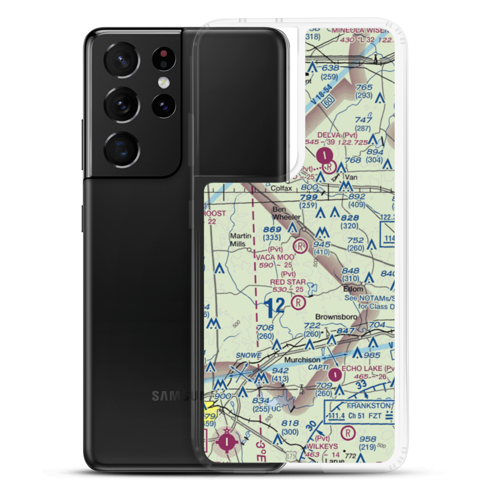 Vaca Moo Airport (TA37) VFR Sectional Samsung Case Samsung Galaxy S21 Ultra model shown