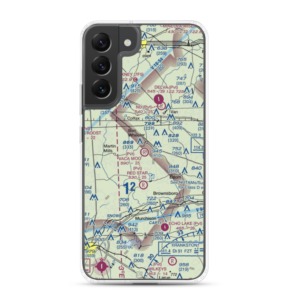 Vaca Moo Airport (TA37) VFR Sectional Samsung Case Samsung Galaxy S22 Plus model shown
