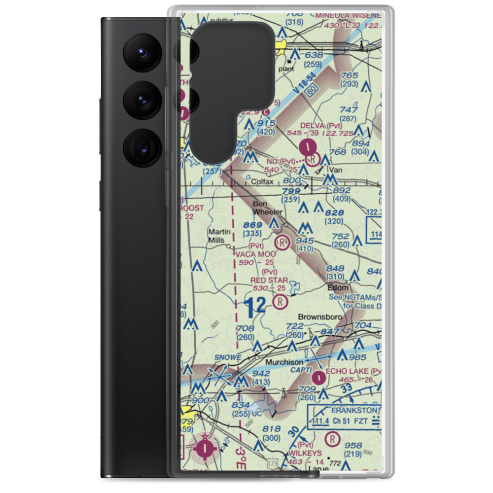 Vaca Moo Airport (TA37) VFR Sectional Samsung Case Samsung Galaxy S22 Ultra model shown
