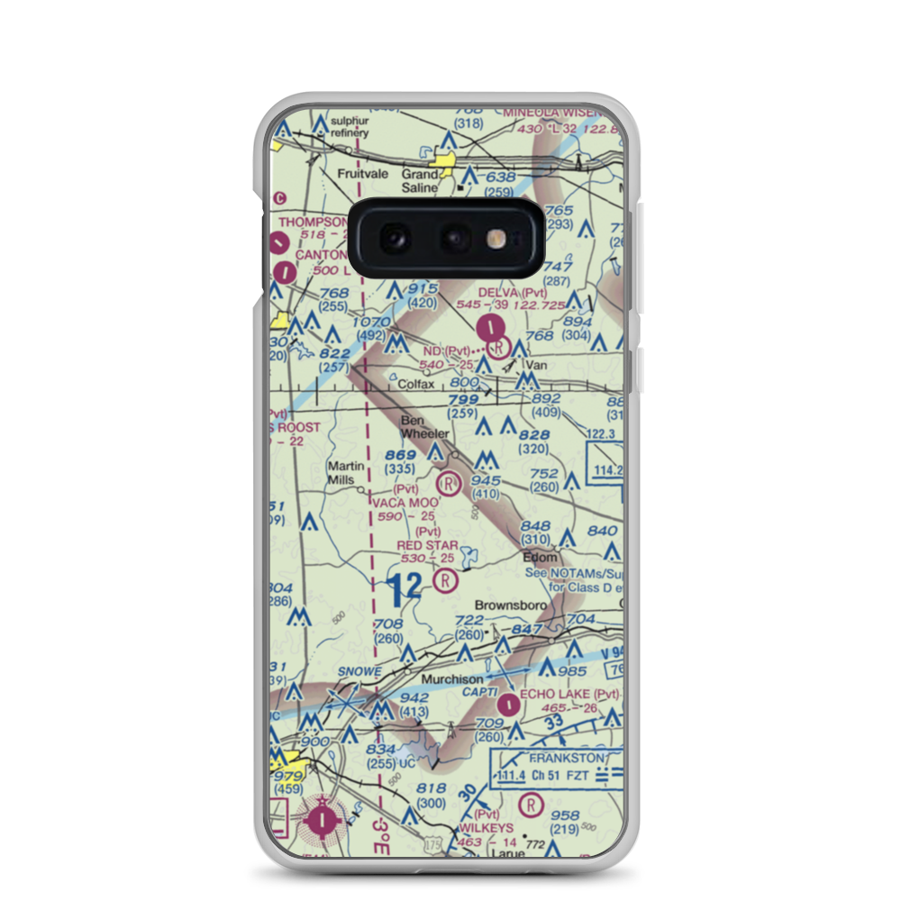 Vaca Moo Airport (TA37) VFR Sectional Samsung Case Samsung Galaxy S10e model shown