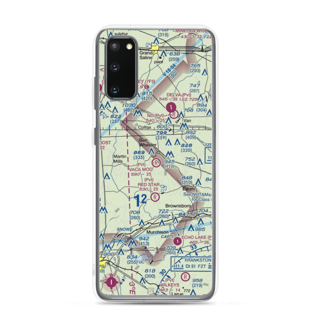 Vaca Moo Airport (TA37) VFR Sectional Samsung Case Samsung Galaxy S20 model shown