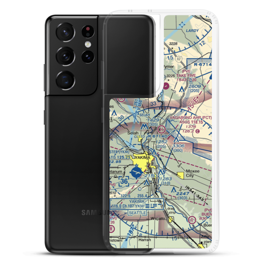 Vagabond Army Heliport (FCT) VFR Sectional Samsung Case Samsung Galaxy S21 Ultra model shown