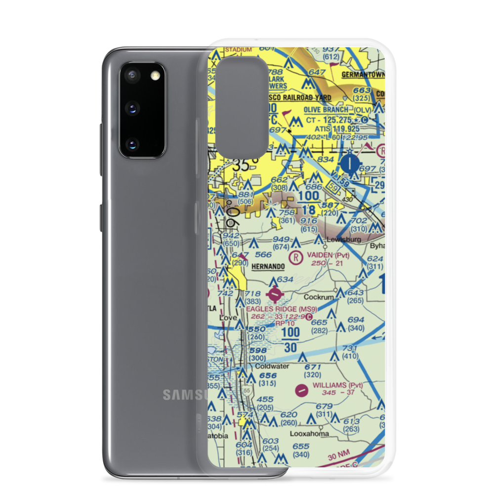 Vaiden Landing Airport (MS64) VFR Sectional Samsung Case Samsung Galaxy S20 model shown