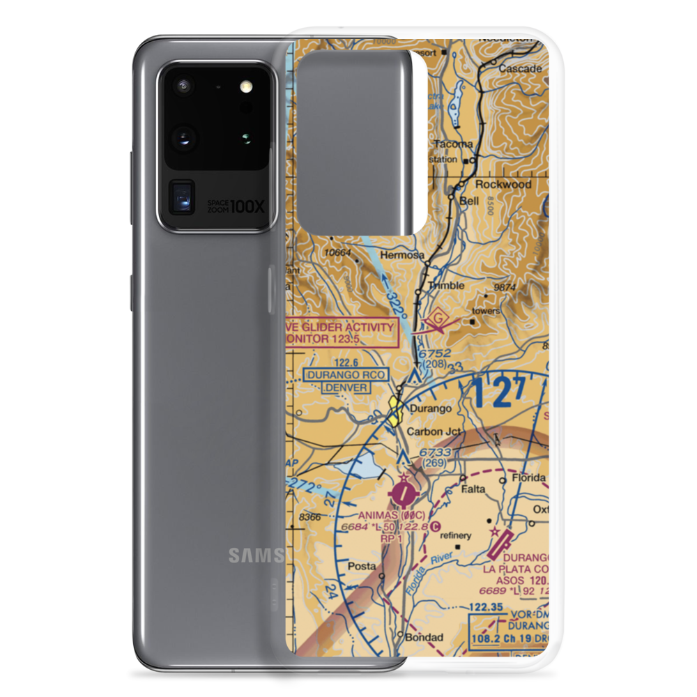 Val Air Airport (CD82) VFR Sectional Samsung Case Samsung Galaxy S20 Ultra model shown