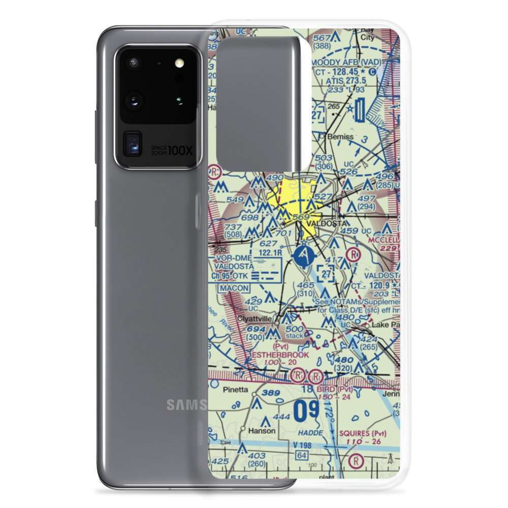 Valdosta Regional Airport (VLD) VFR Sectional Samsung Case Samsung Galaxy S20 Ultra model shown