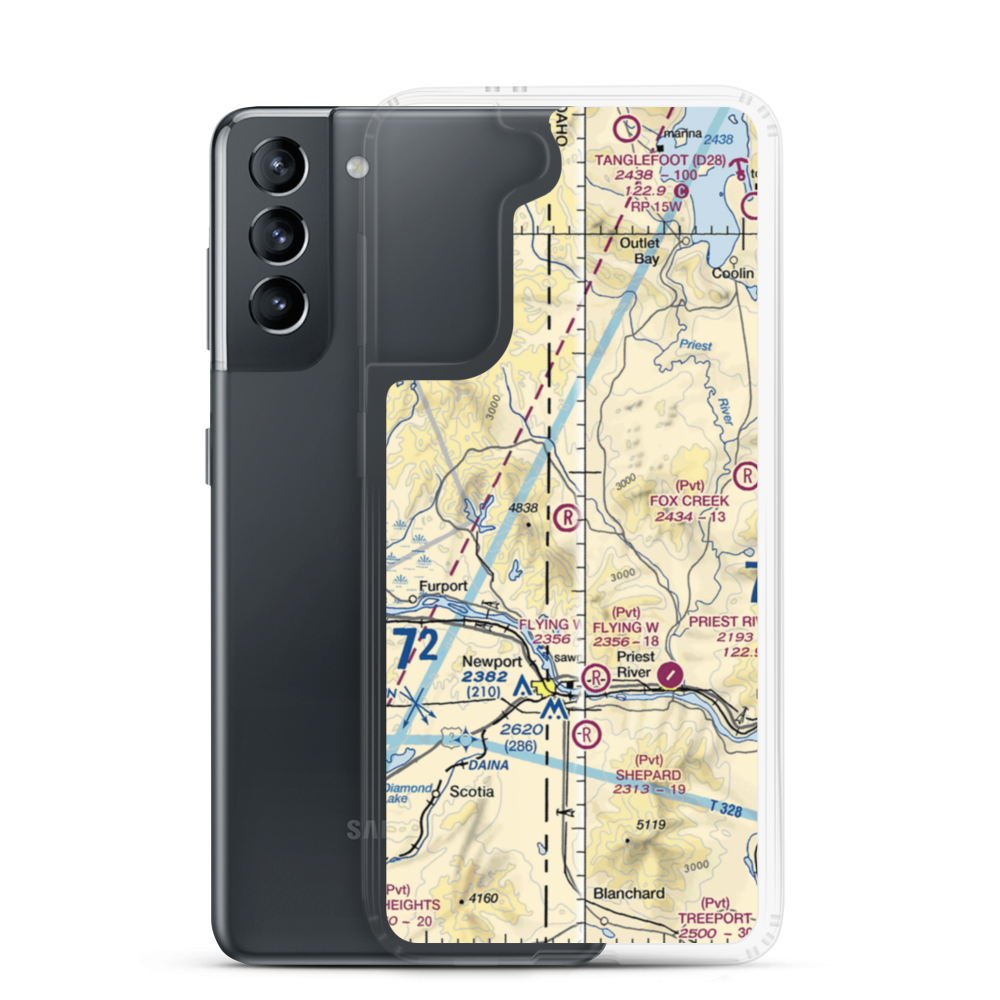 Valenov Ranch Airport (ID61) VFR Sectional Samsung Case Samsung Galaxy S21 model shown