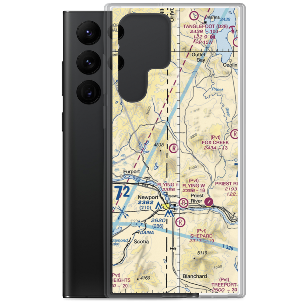 Valenov Ranch Airport (ID61) VFR Sectional Samsung Case Samsung Galaxy S22 Ultra model shown
