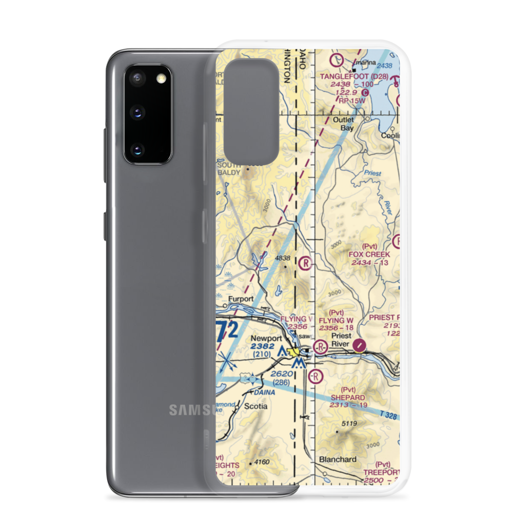 Valenov Ranch Airport (ID61) VFR Sectional Samsung Case Samsung Galaxy S20 model shown