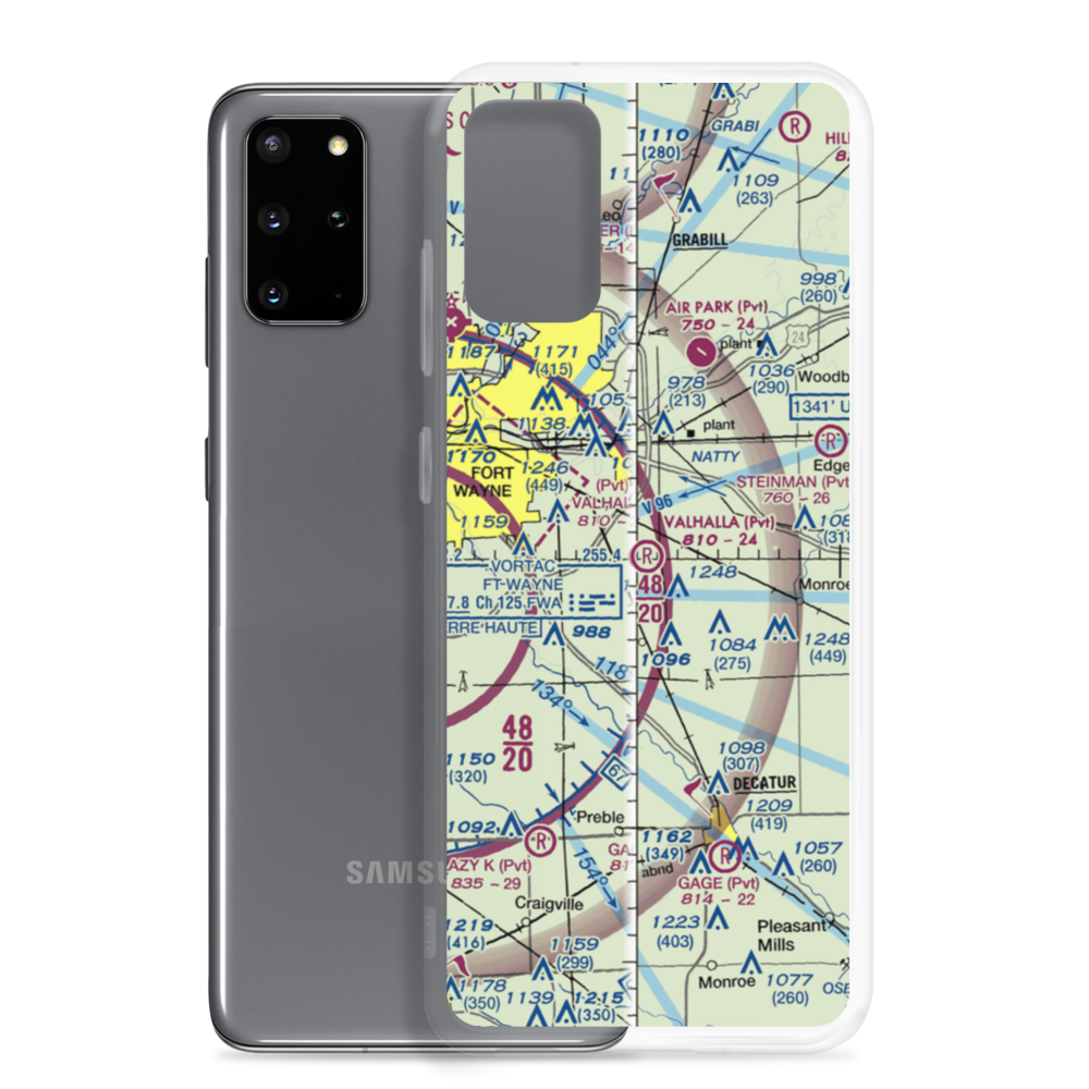 Valhalla Airport (IN91) VFR Sectional Samsung Case Samsung Galaxy S20 Plus model shown