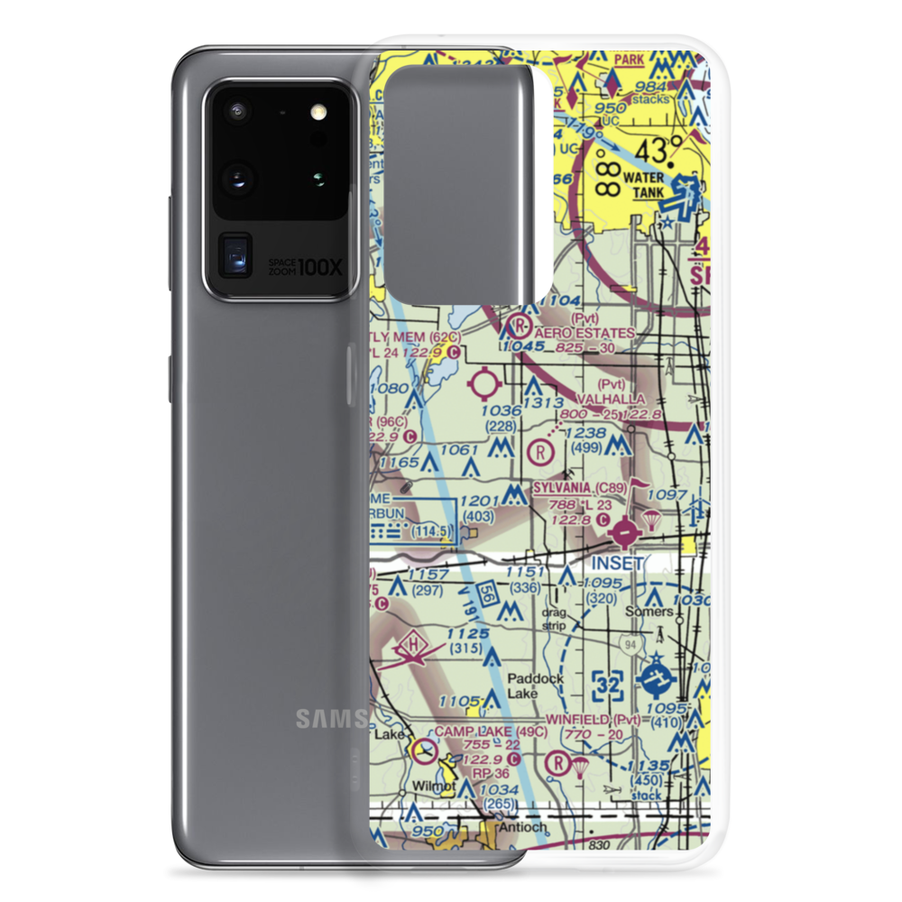 Valhalla Airport (WI72) VFR Sectional Samsung Case Samsung Galaxy S20 Ultra model shown
