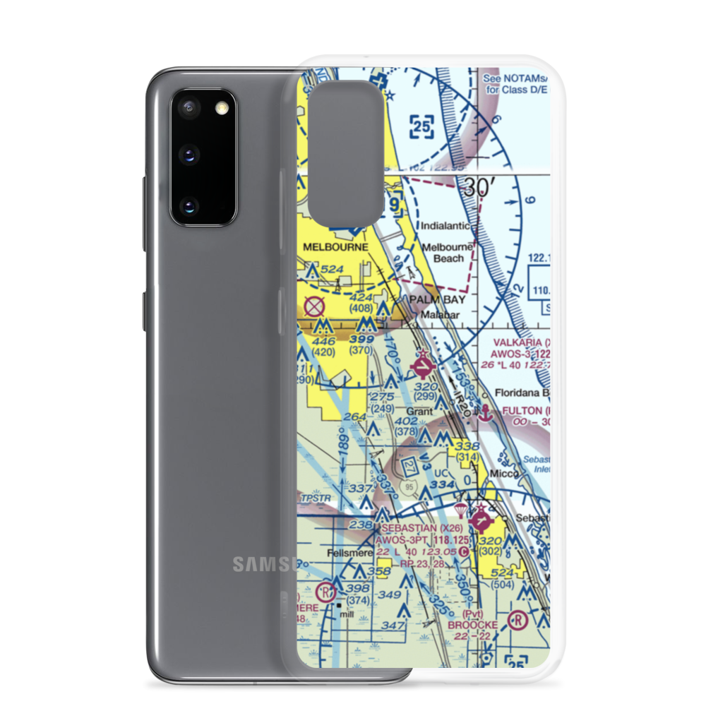 Valkaria Airport (X59) VFR Sectional Samsung Case Samsung Galaxy S20 model shown