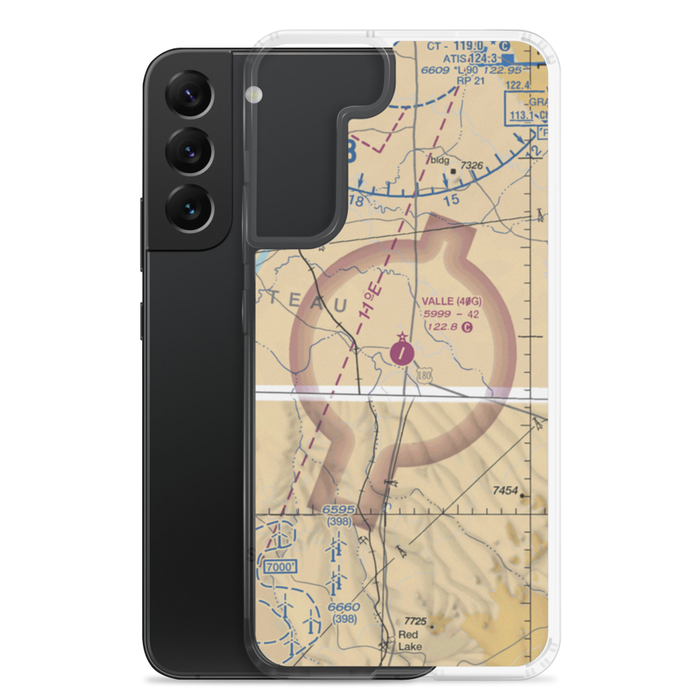 Valle Airport (40G) VFR Sectional Samsung Case Samsung Galaxy S22 Plus model shown
