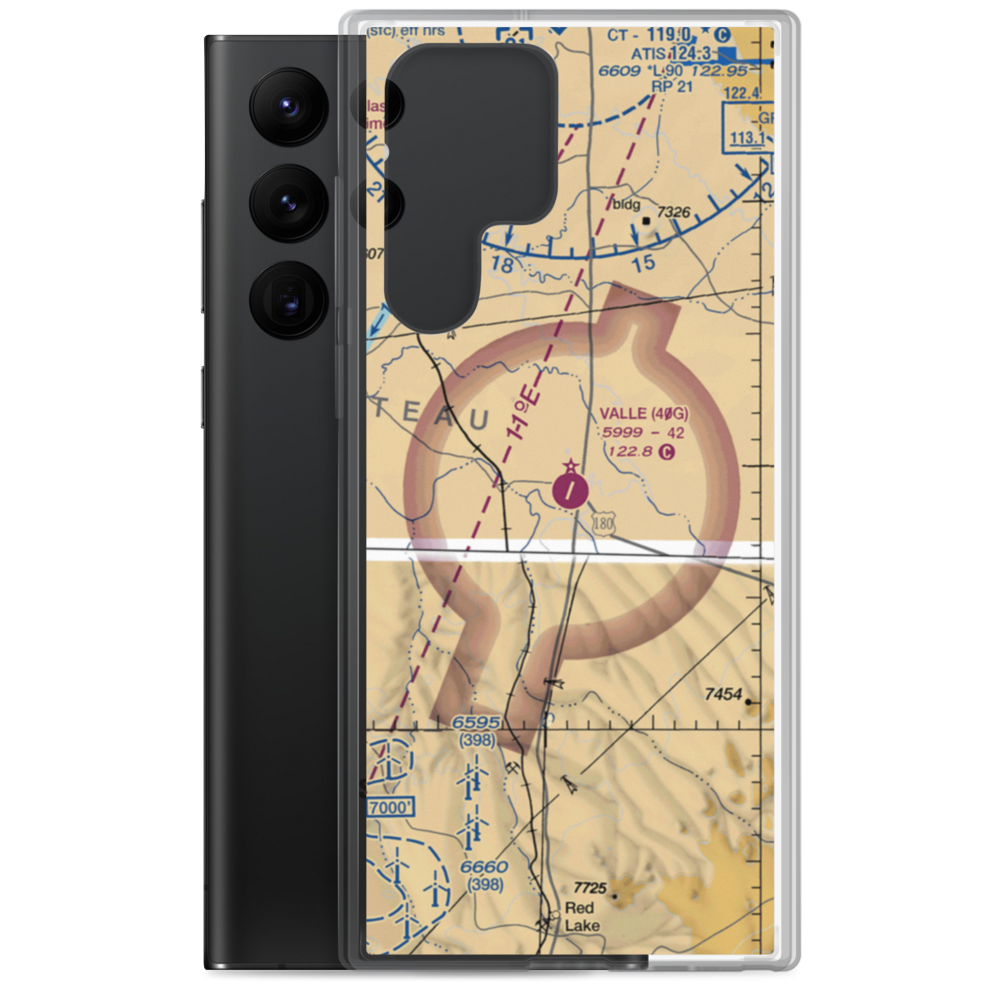Valle Airport (40G) VFR Sectional Samsung Case Samsung Galaxy S22 Ultra model shown