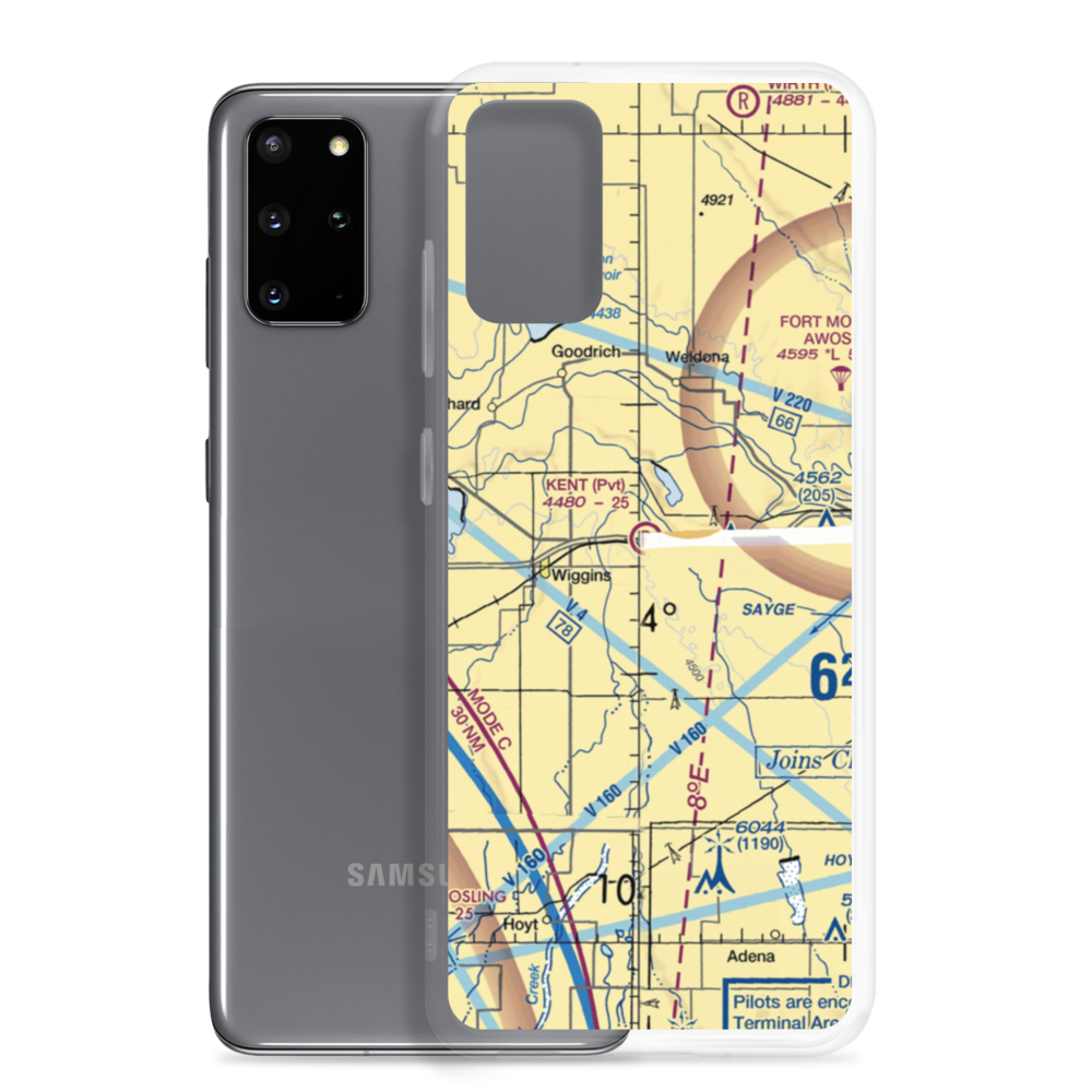 Vallery Airport (89CO) VFR Sectional Samsung Case Samsung Galaxy S20 Plus model shown