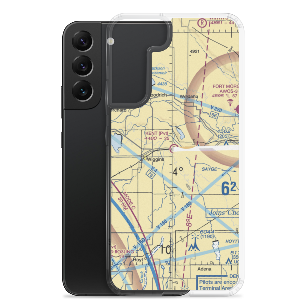 Vallery Airport (89CO) VFR Sectional Samsung Case Samsung Galaxy S22 Plus model shown