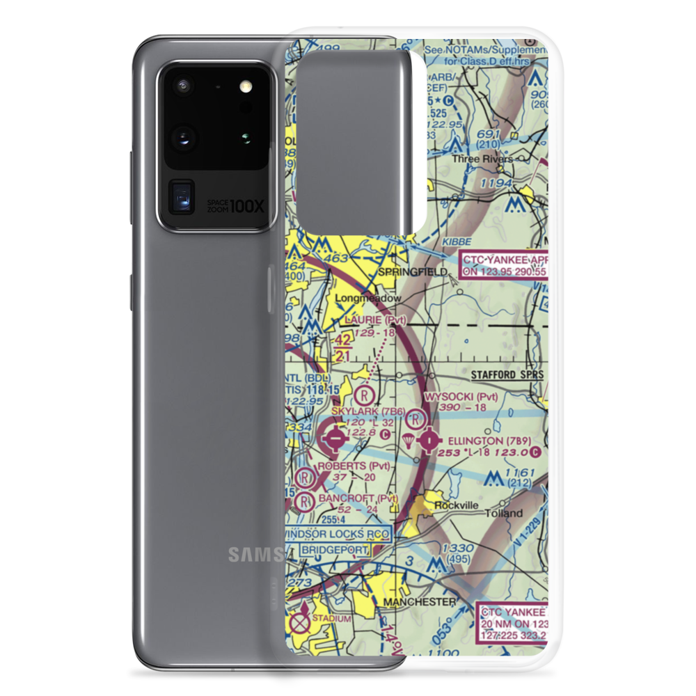 Valley Farms Airport (CT29) VFR Sectional Samsung Case Samsung Galaxy S20 Ultra model shown