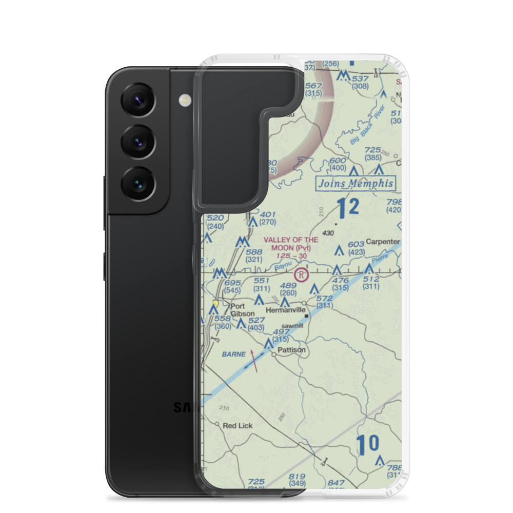 Valley of The Moon Airport (MS59) VFR Sectional Samsung Case Samsung Galaxy S22 model shown