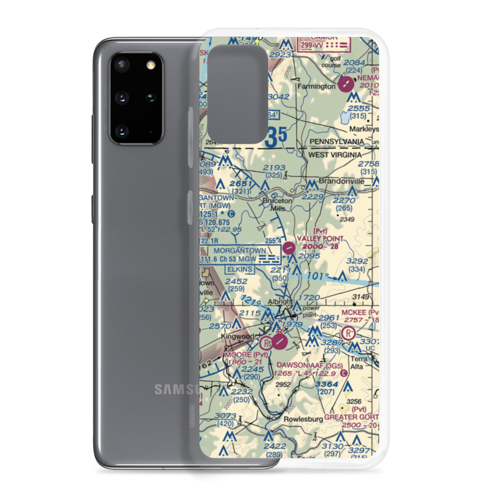 Valley Point Airport (WV29) VFR Sectional Samsung Case Samsung Galaxy S20 Plus model shown
