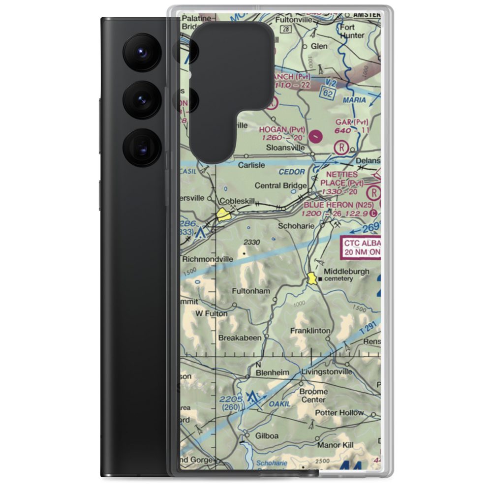 Valley View Airport (7NK0) VFR Sectional Samsung Case Samsung Galaxy S22 Ultra model shown