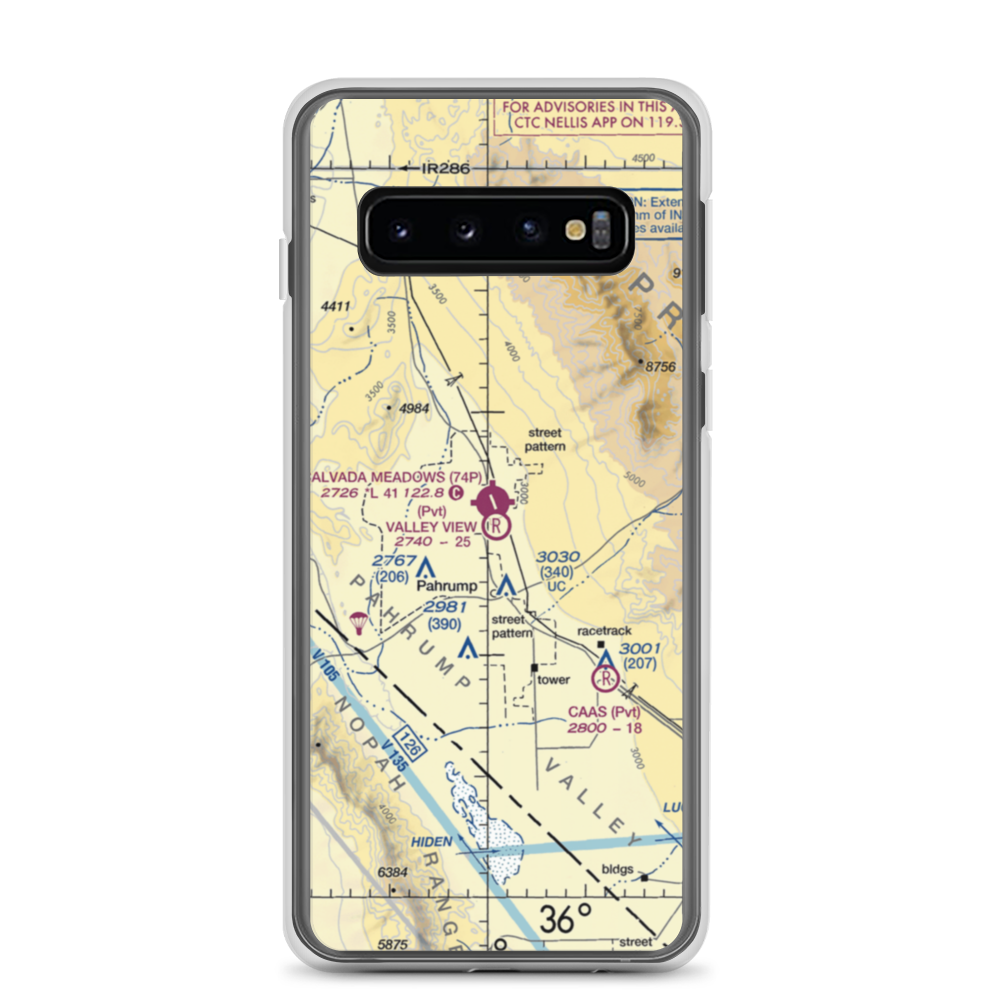Valley View Airport (NV00) VFR Sectional Samsung Case Samsung Galaxy S10 model shown
