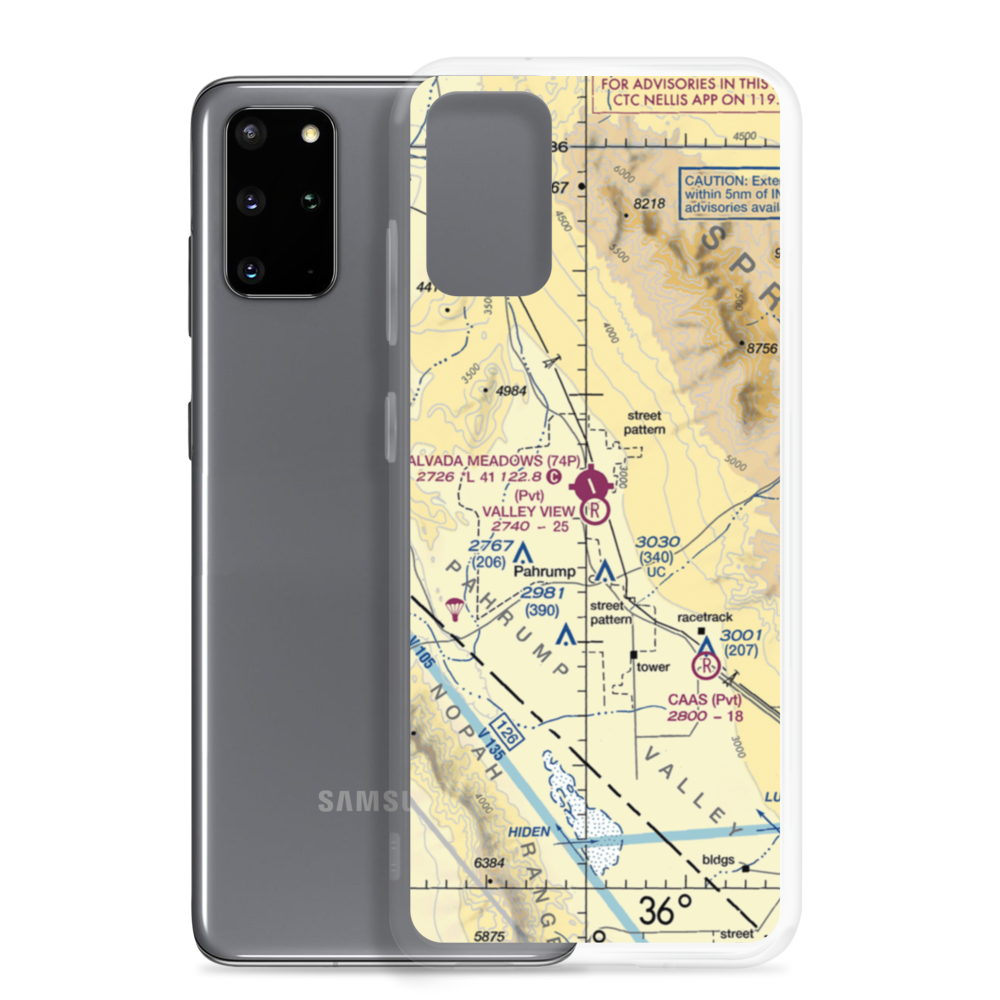 Valley View Airport (NV00) VFR Sectional Samsung Case Samsung Galaxy S20 Plus model shown