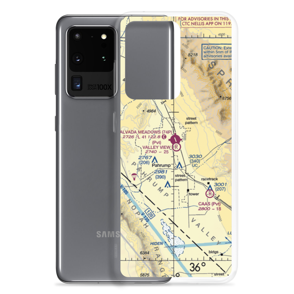 Valley View Airport (NV00) VFR Sectional Samsung Case Samsung Galaxy S20 Ultra model shown