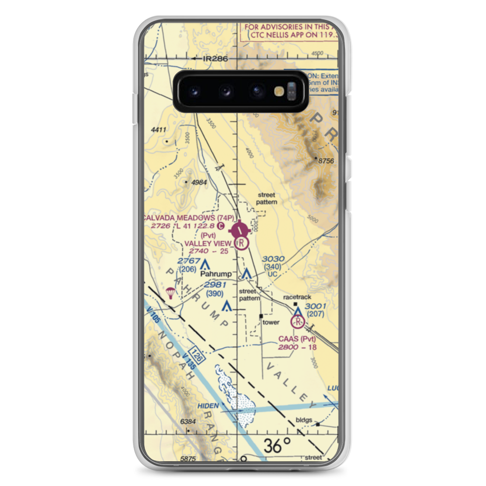 Valley View Airport (NV00) VFR Sectional Samsung Case Samsung Galaxy S10+ model shown