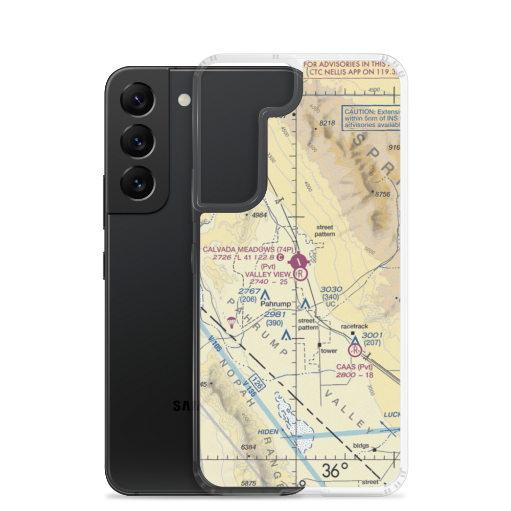 Valley View Airport (NV00) VFR Sectional Samsung Case Samsung Galaxy S22 model shown