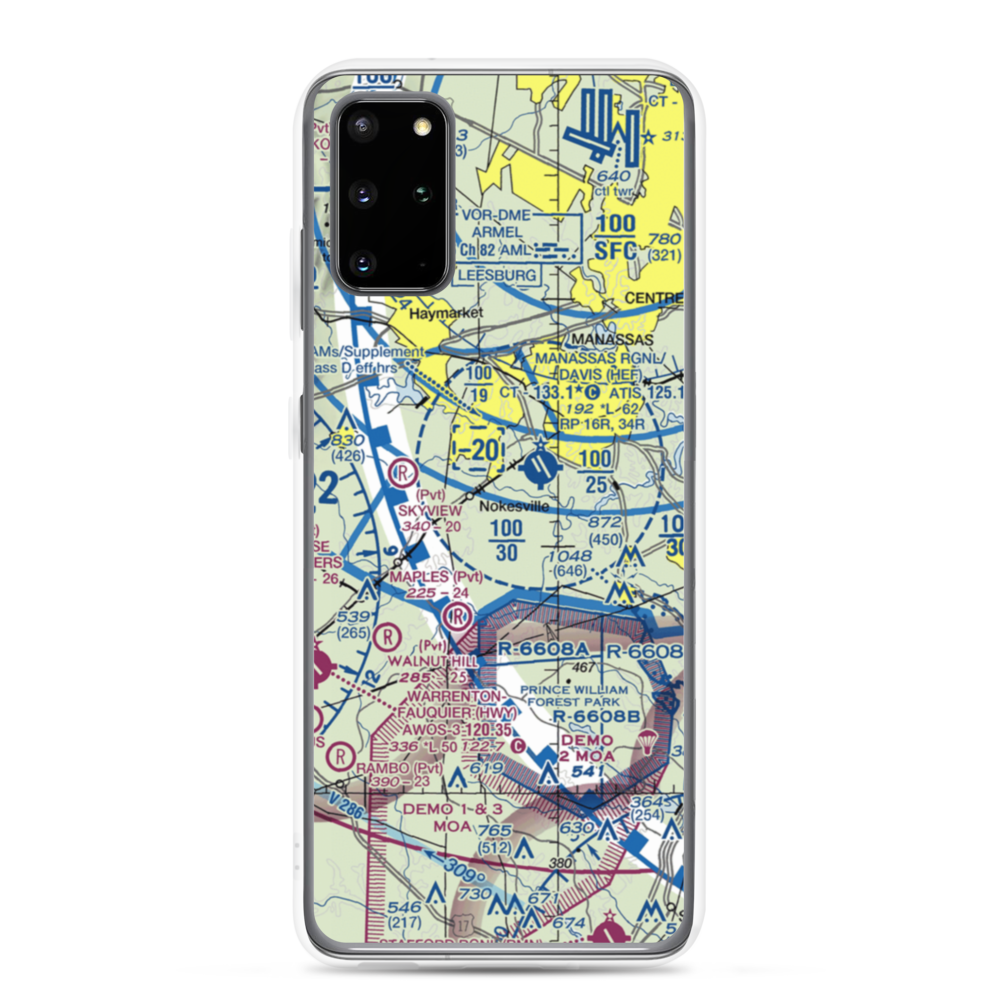 Valley View Airport (VA87) VFR Sectional Samsung Case Samsung Galaxy S20 Plus model shown