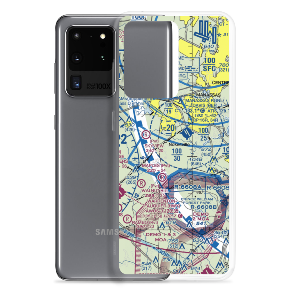 Valley View Airport (VA87) VFR Sectional Samsung Case Samsung Galaxy S20 Ultra model shown
