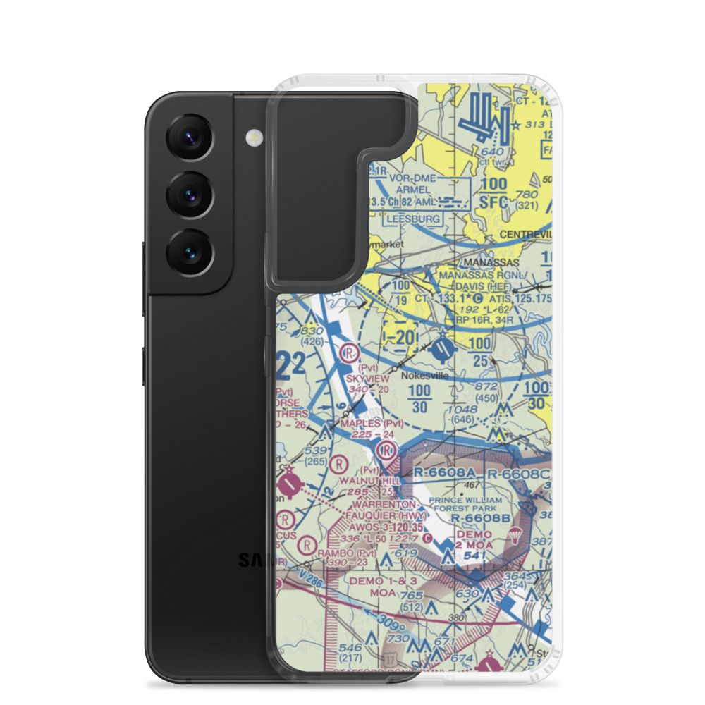 Valley View Airport (VA87) VFR Sectional Samsung Case Samsung Galaxy S22 model shown