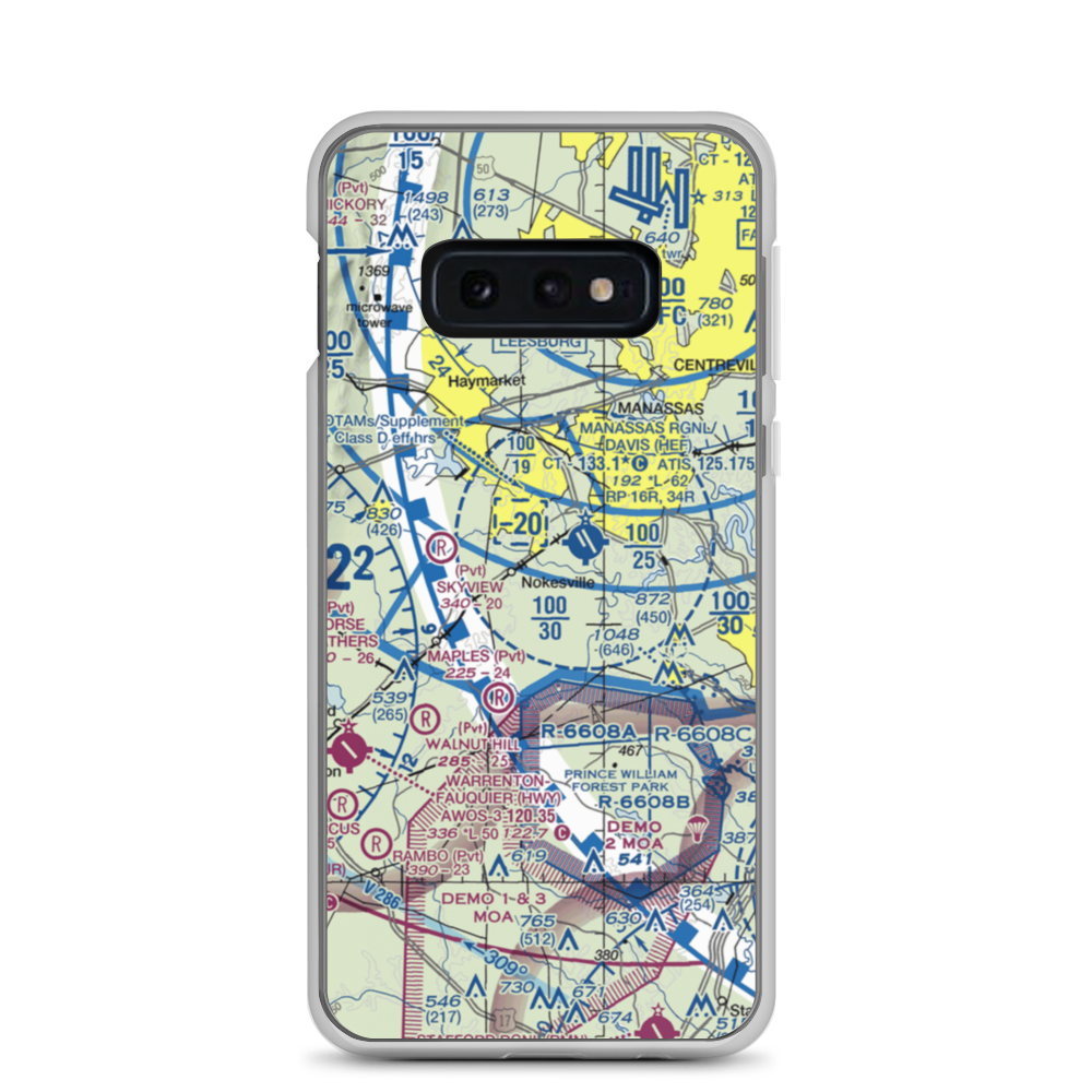 Valley View Airport (VA87) VFR Sectional Samsung Case Samsung Galaxy S10e model shown