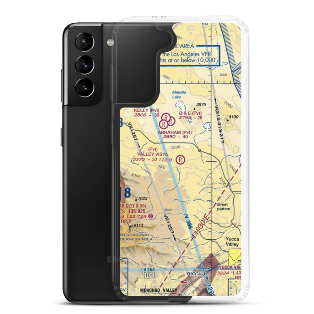 Valley Vista Airport (6CA5) VFR Sectional Samsung Case Samsung Galaxy S21 Plus model shown