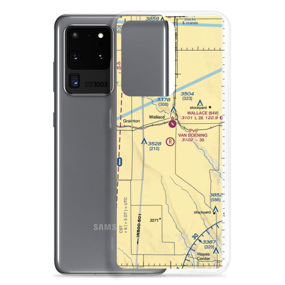 Van Boening Airport (6NE0) VFR Sectional Samsung Case Samsung Galaxy S20 Ultra model shown